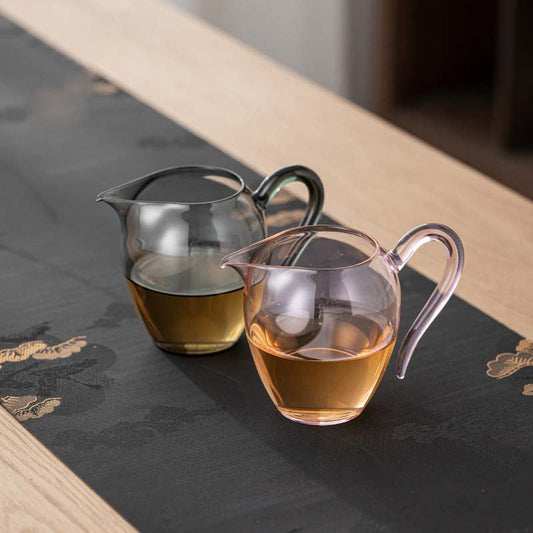 Gohobi Handmade Colourful Handle Glass Pitcher