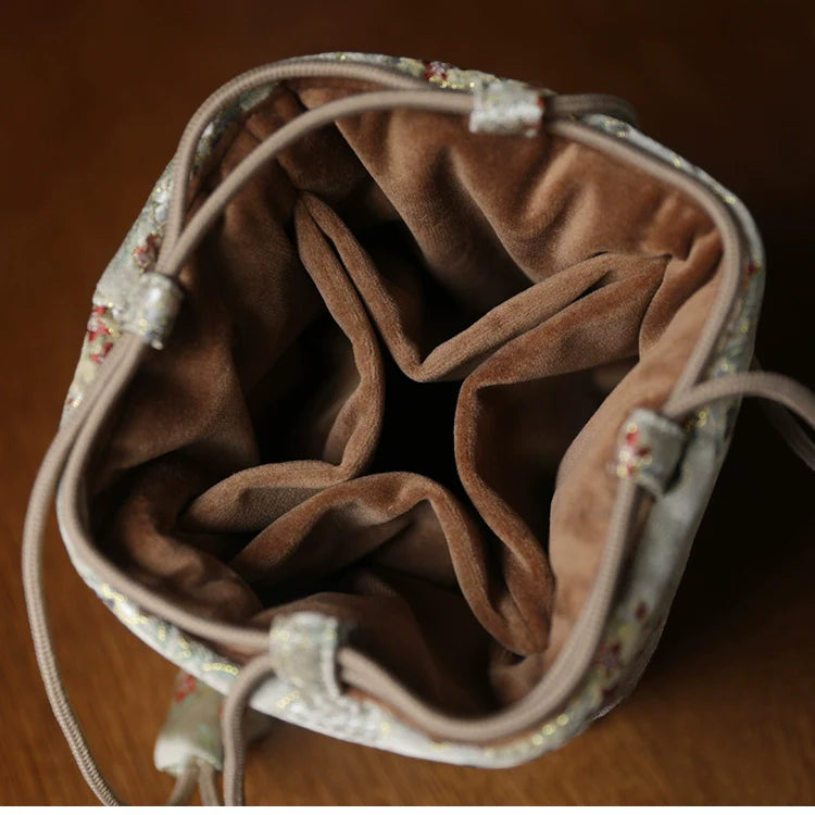 Gohobi Colourful Brocade Teaware Storage Travel Bag Shifuku