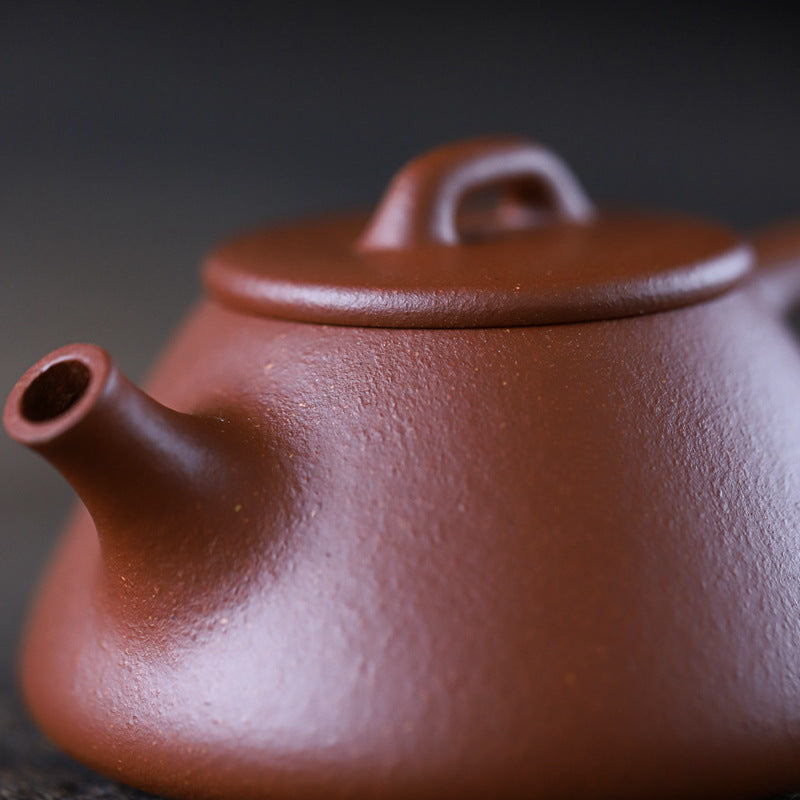 Gohobi Handmade Yixing Zisha Sandy Purple Clay Teapot – 120ml Handmade Original Ore Jiangpo Clay Shih Piao Style Thin-Walled Teapot, Ideal for Gongfu Tea and Gift Set, Suitable for Da Hong Pao