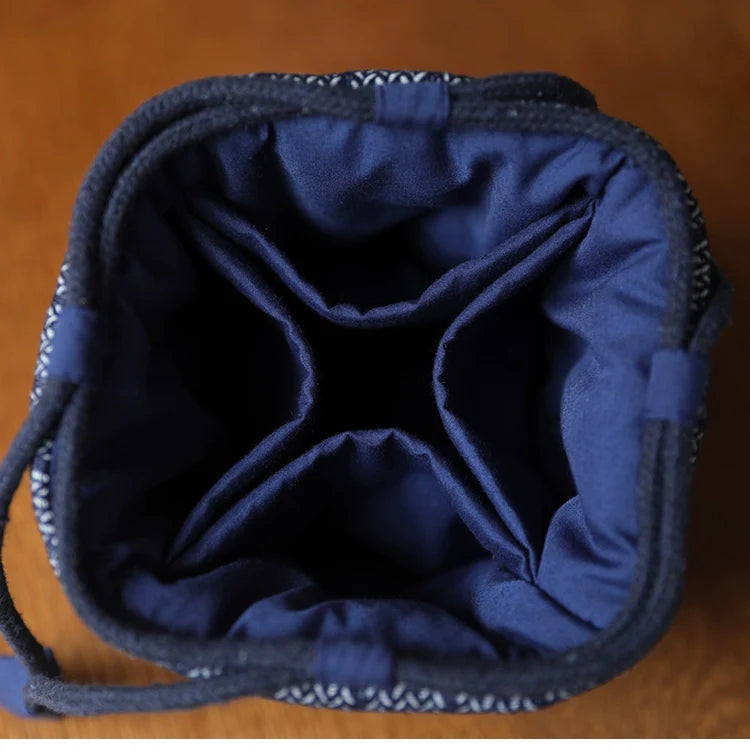Gohobi Denim Large Teaware Storage Travel Bag Shifuku