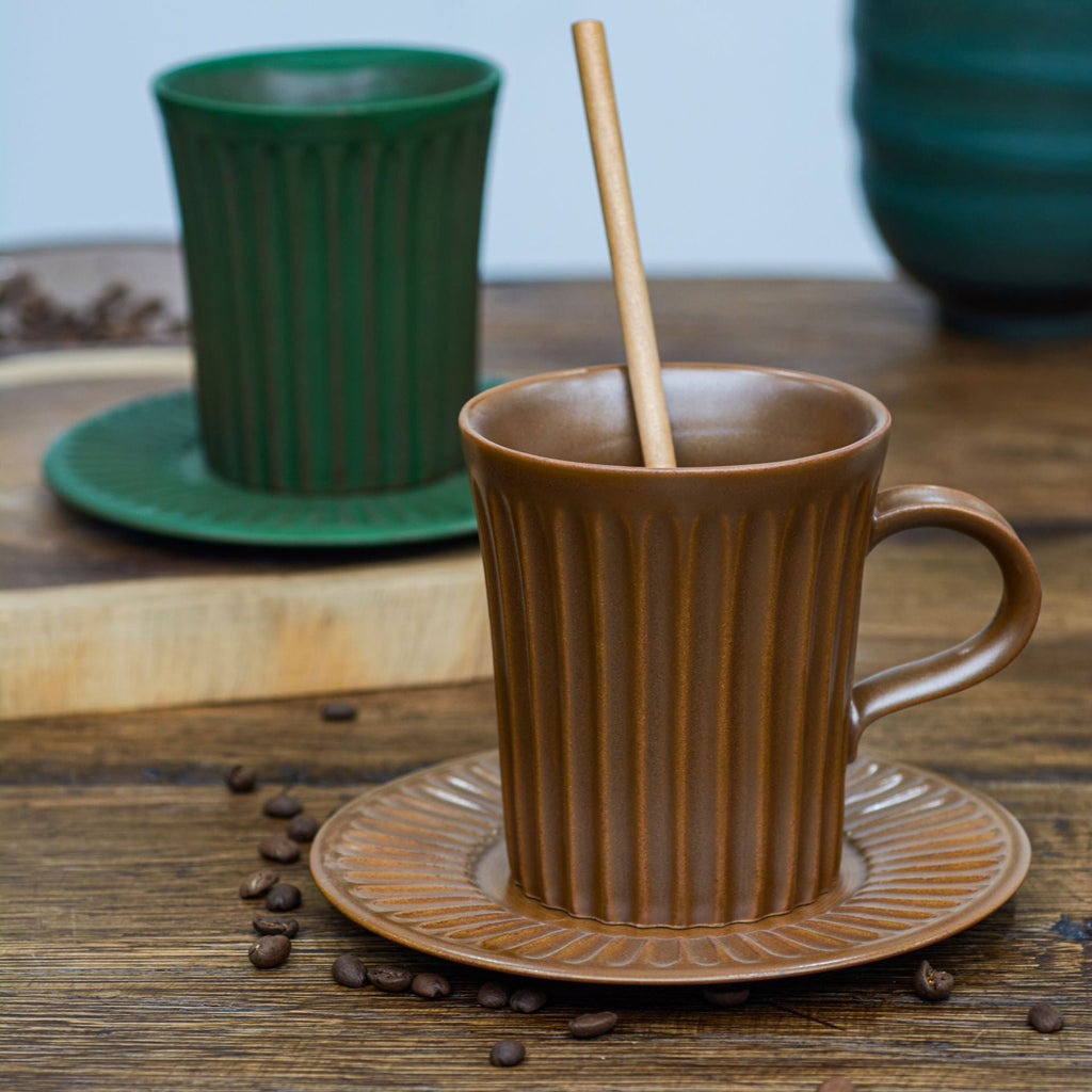 Gohobi Handmade Tall Vintage Japanese Stoneware Coffee Mug (No Saucer)