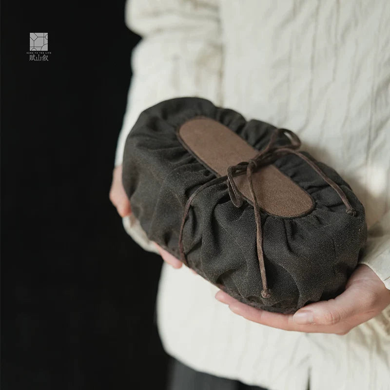 [賦山敘 x Gohobi] Gohobi Xiangyun Silk Tea Bag – Travel Teacup Set Storage Pouch Portable Tea Case