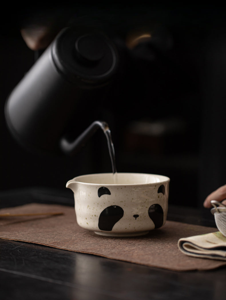 Gohobi Ceramic Matcha Set 045 Panda and Cat