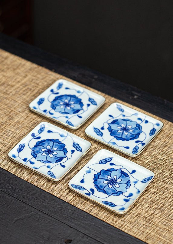 Gohobi Blue and White Porcelain Coaster