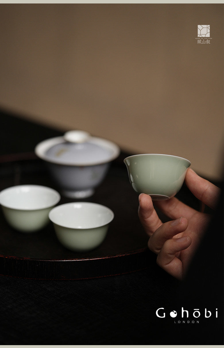 [賦山敘 x Gohobi] Gohobi 60ml Gongfu Tea Cup – Ceramic Tea Tasting Guest Cup for Kung Fu Tea Set