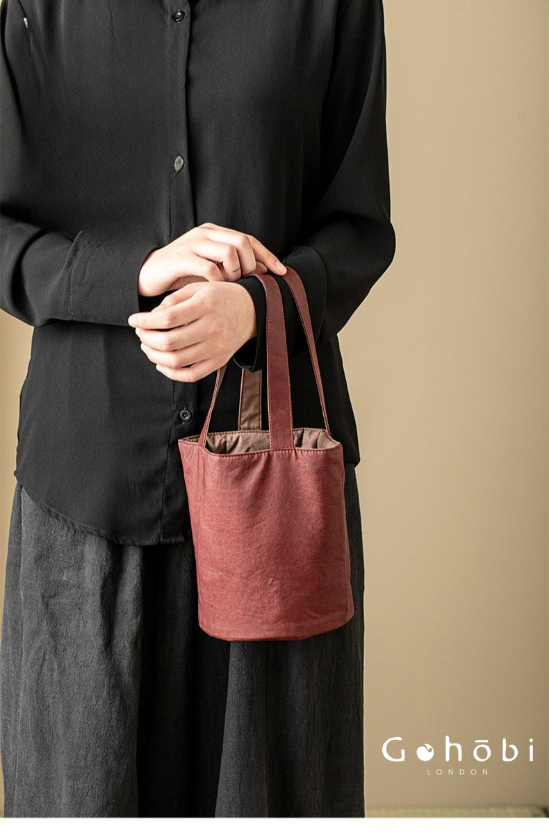 Gohobi Xiangyun Silk Tote Bag – Handmade Retro Bucket Handbag