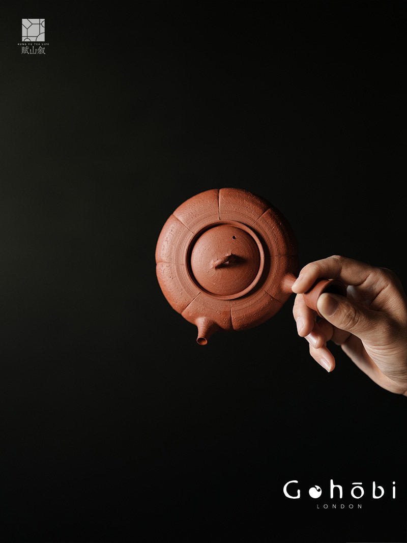 [賦山敘 x Gohobi] Gohobi Red Clay Side-Handle Teapot – Melon Edge Chaoshan Gongfu Tea Kettle