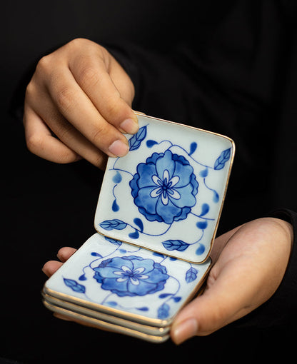 Gohobi Blue and White Porcelain Coaster