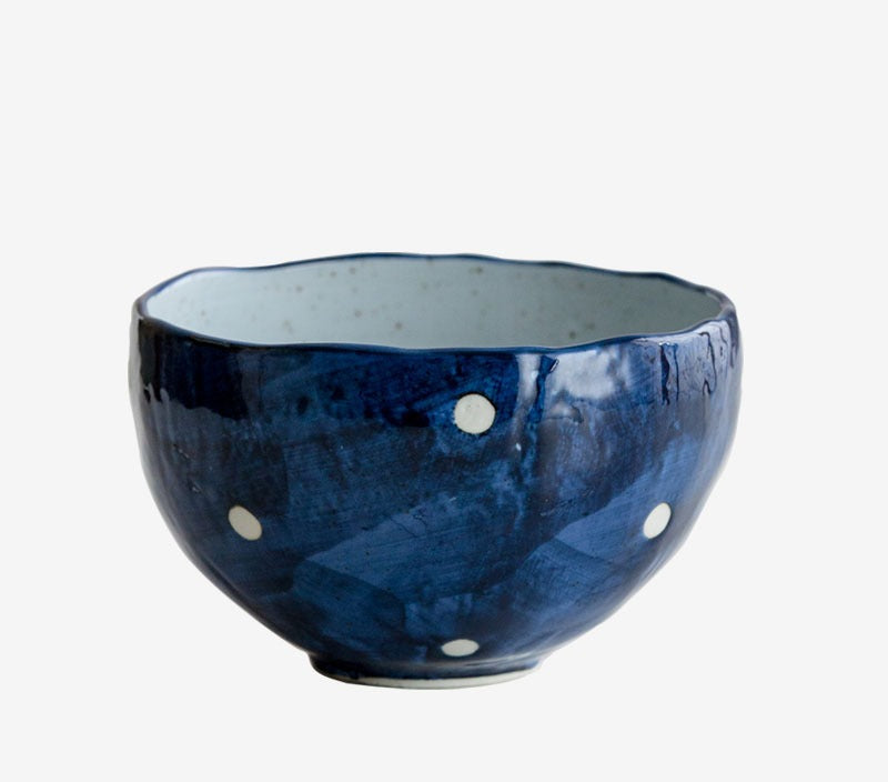 Gohobi Japanese Minoyaki Coarse Pottery Rice Bowl – Wabi Sabi Handmade Soup Bowl | Made in Japan