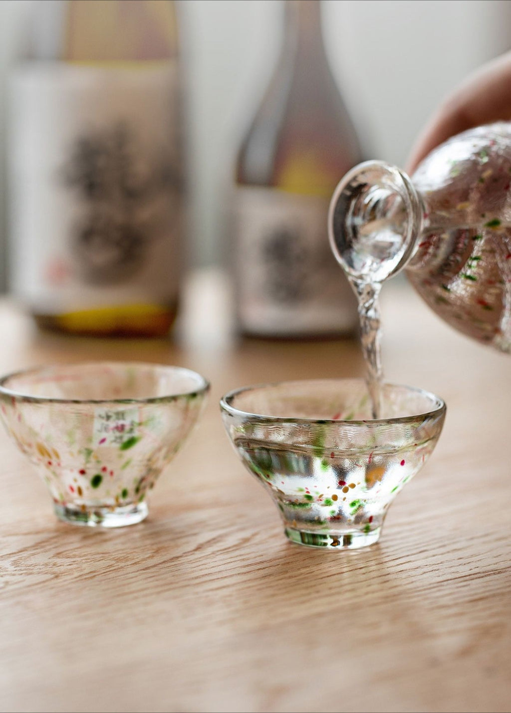 Gohobi Toyo Sasaki Handmade Japanese Glass Tea Cup – Small Sake Cup Chunge Style | Made in Japan
