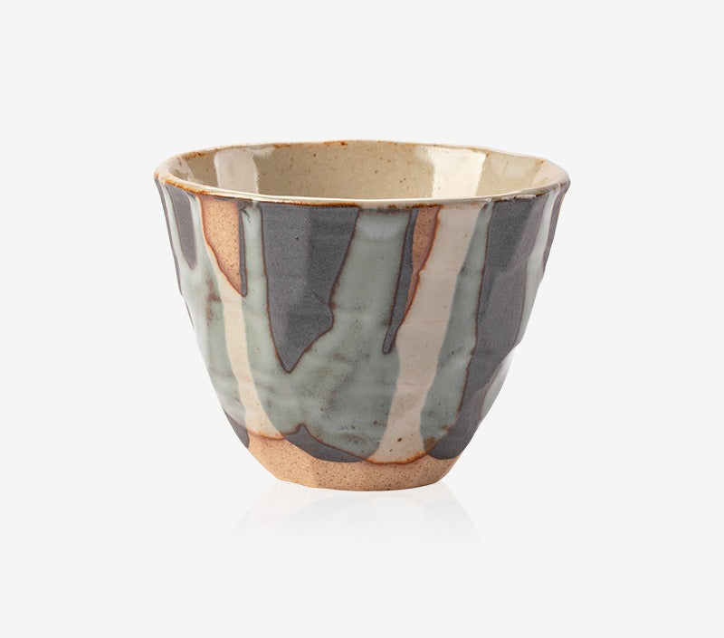 Gohobi Japanese Minoyaki Retro Coarse Pottery Teacup – Wabi Sabi Handmade Ceramic Master Cup | Made in Japan
