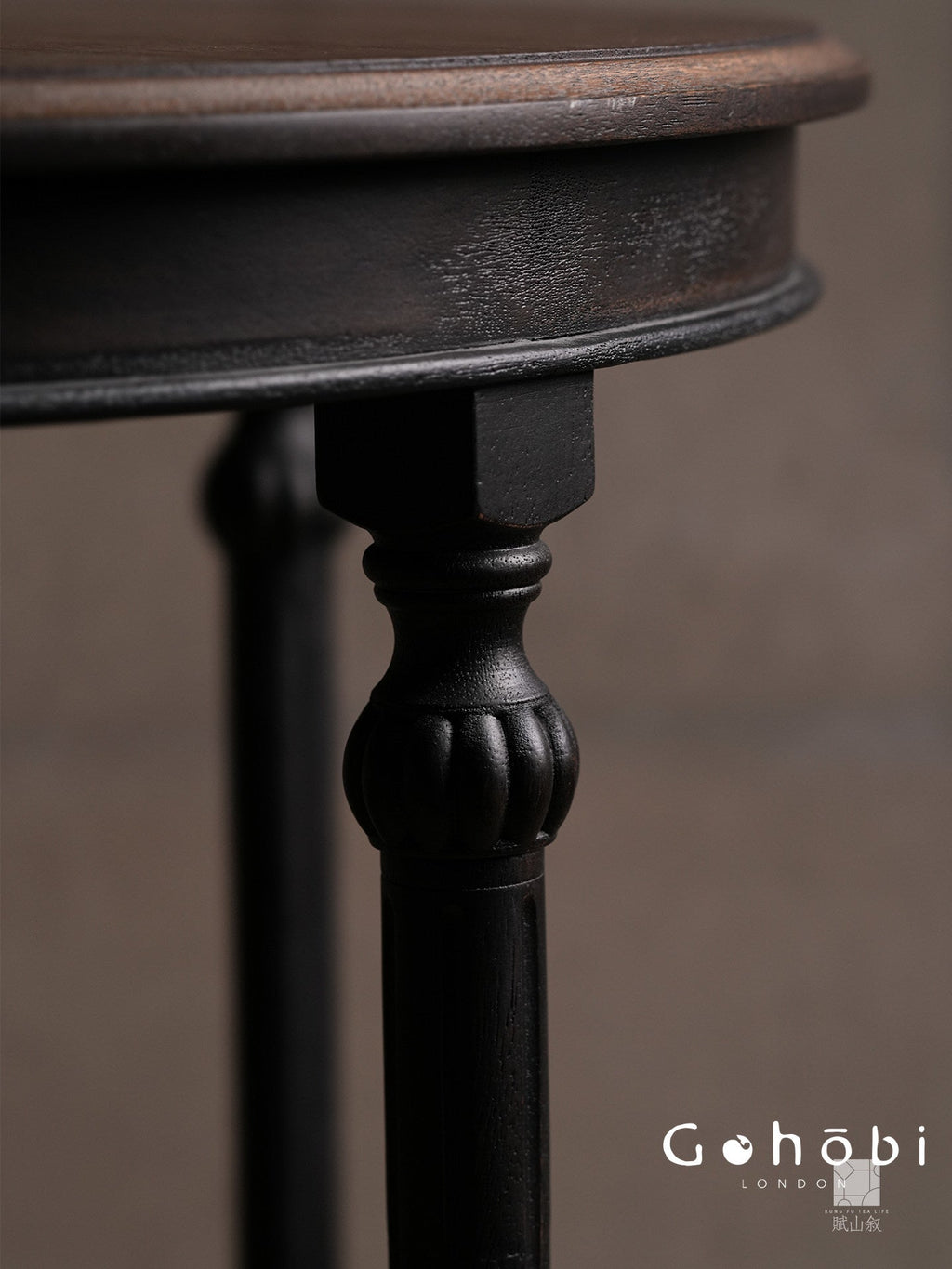 [賦山敘 x Gohobi] Gohobi Wabi-Sabi Teak Wood Tea Table – Round Solid Wood Tea Table