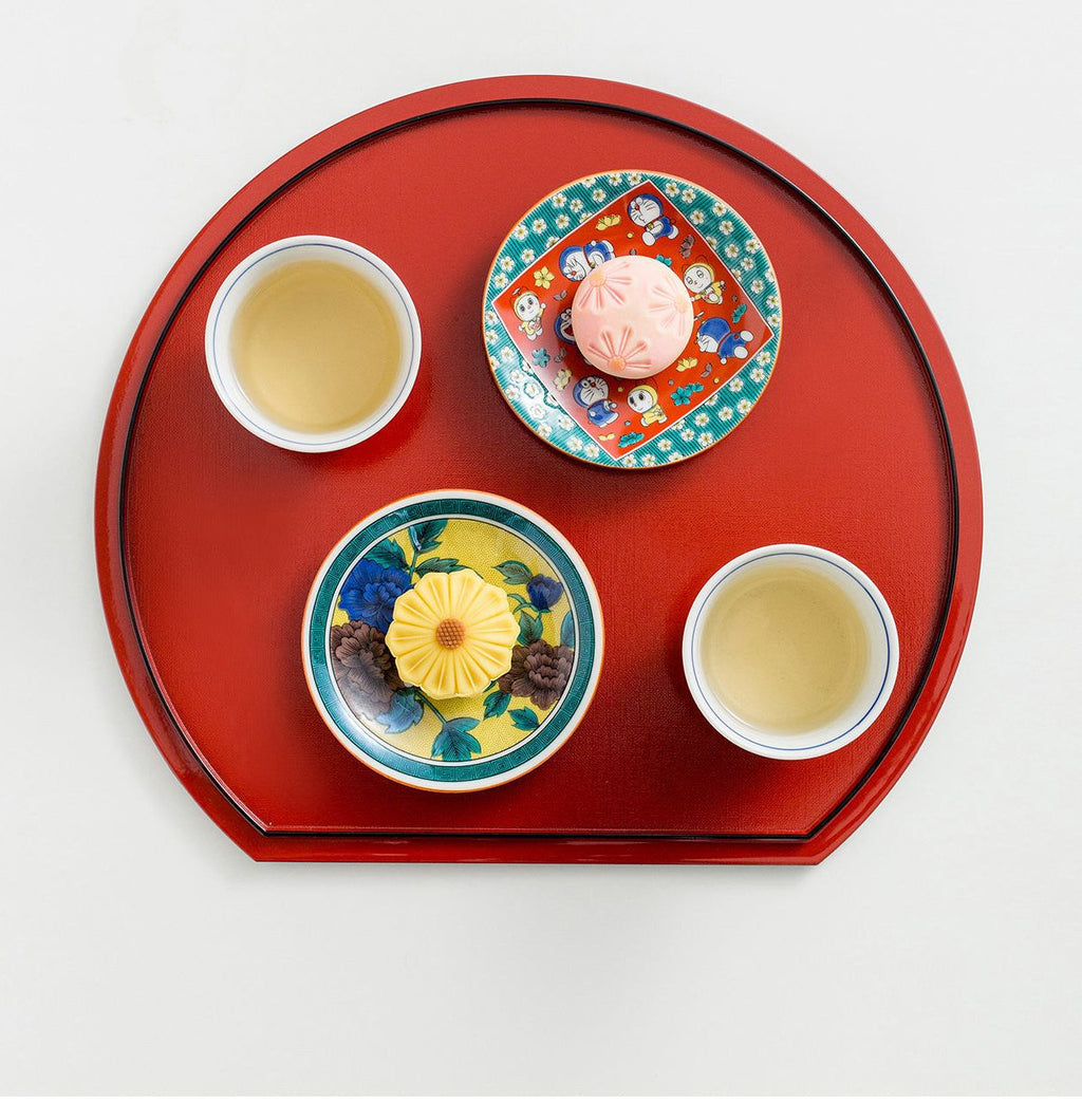 Gohobi Japanese Doraemon Tea Cup and Ceramic Plate Set [Made In Japan]