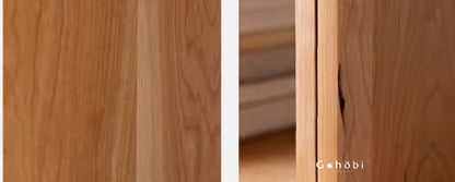 Gohobi Handmade Solid Wood Storage Cabinet – Multi-Layer Wooden Shelving Unit for Living Room or Study | FSC Certified Furniture