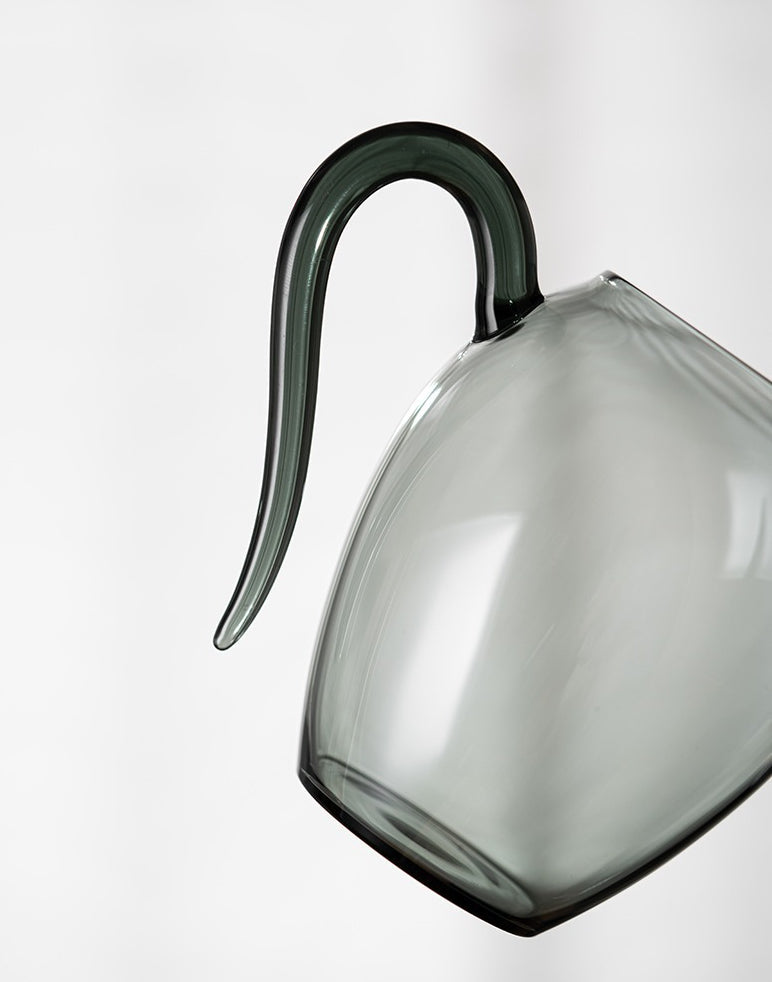 Gohobi Handmade Colourful Handle Glass Pitcher