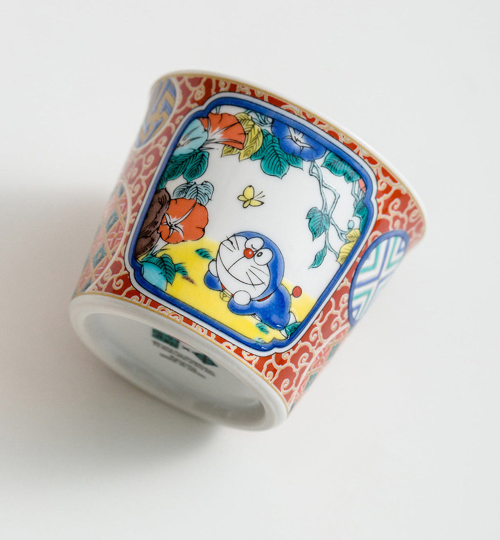 Gohobi Japanese Doraemon Tea Cup and Ceramic Plate Set [Made In Japan]