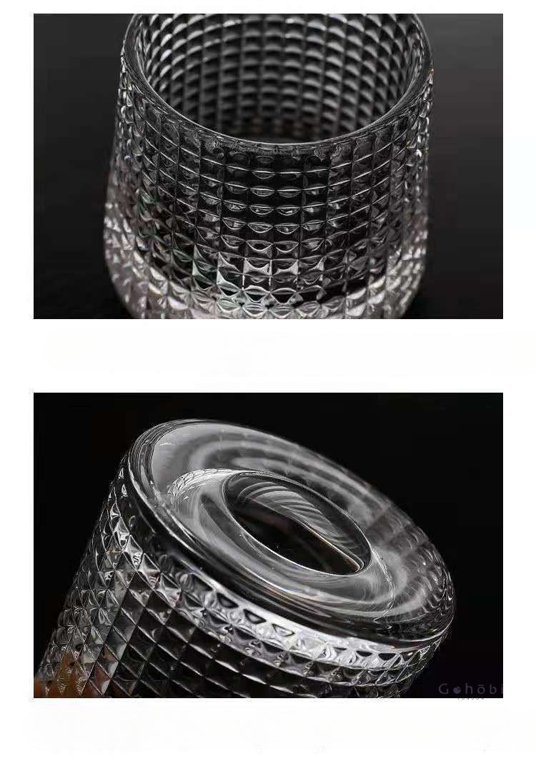 Gohobi Handmade Rotating Glass Tumbler –  Glass for Bar & Home