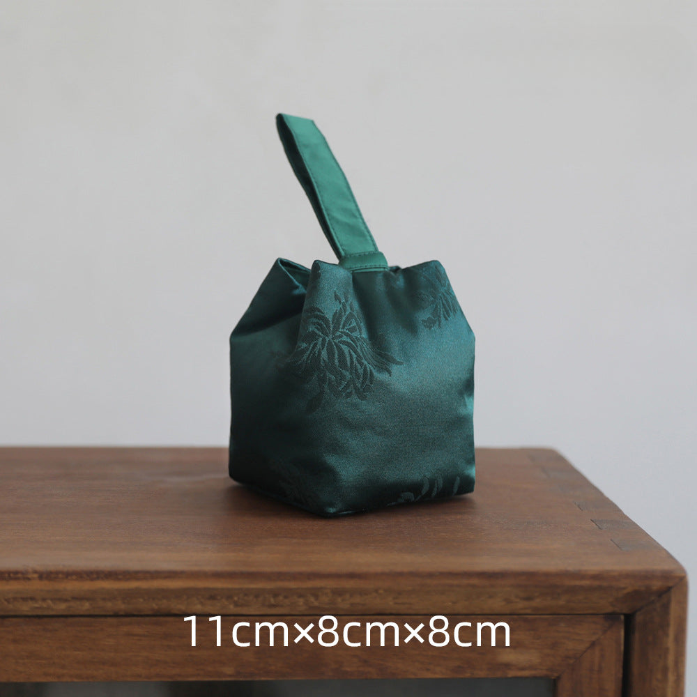 Gohobi Weaving Brocade Silk Fabric Teaware Storage Travel Bag Shifuku