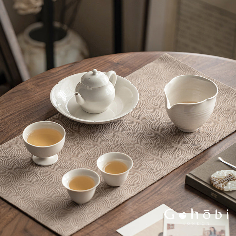 Gohobi Wood Ash Glaze Three-Legged Teacup – Handmade Song Style Gongfu Master Cup