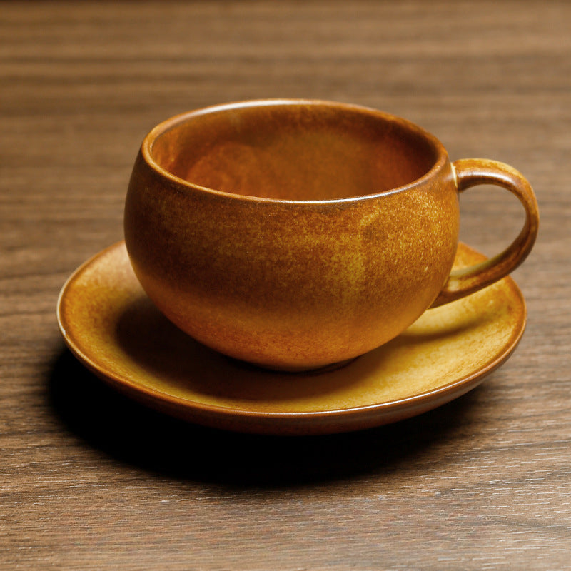 Gohobi Japanese Handmade Coffee Cup with Saucer 007