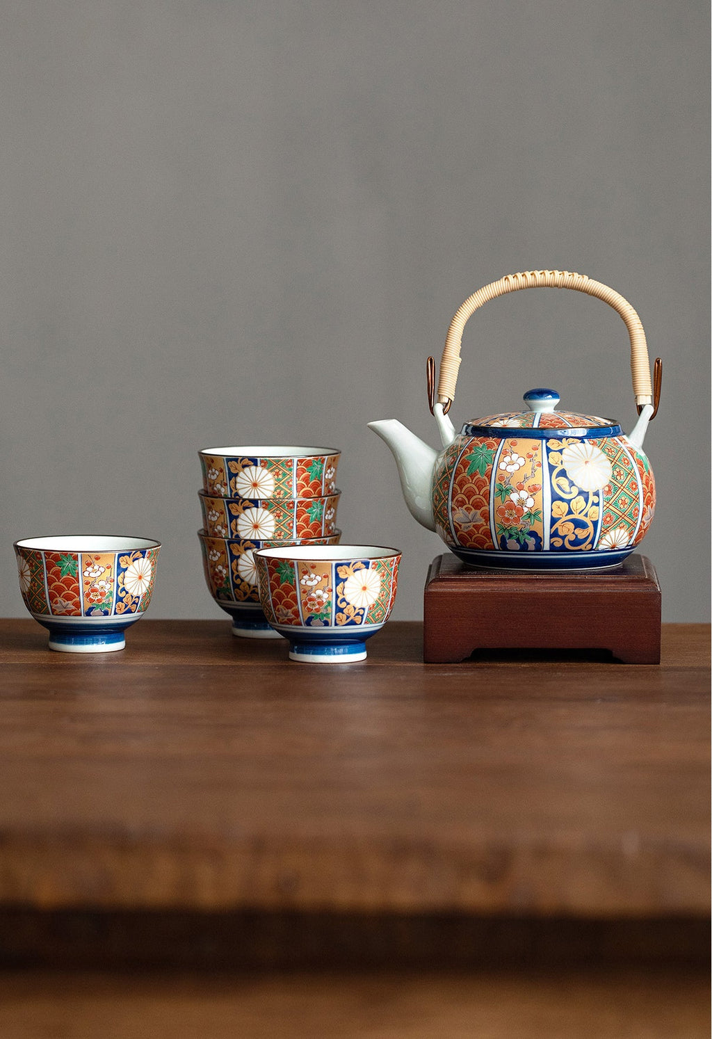 Gohobi Japanese Ancient Imari Tea Set [Made In Japan]
