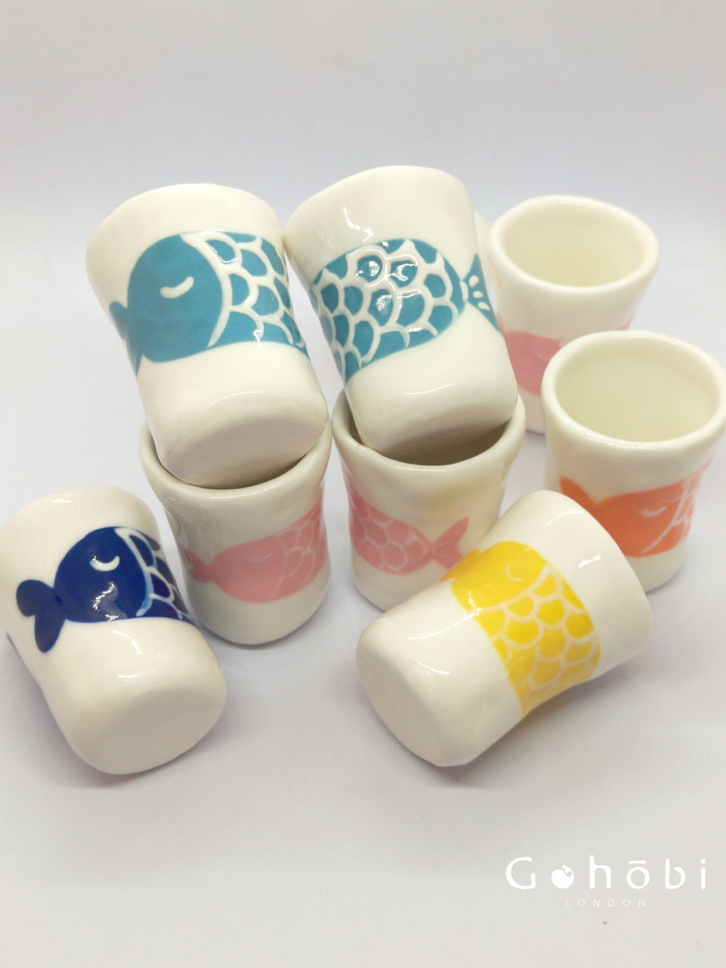 Gohobi x Little Diary Hand-Painted Fish Ceramic Coffee Cup