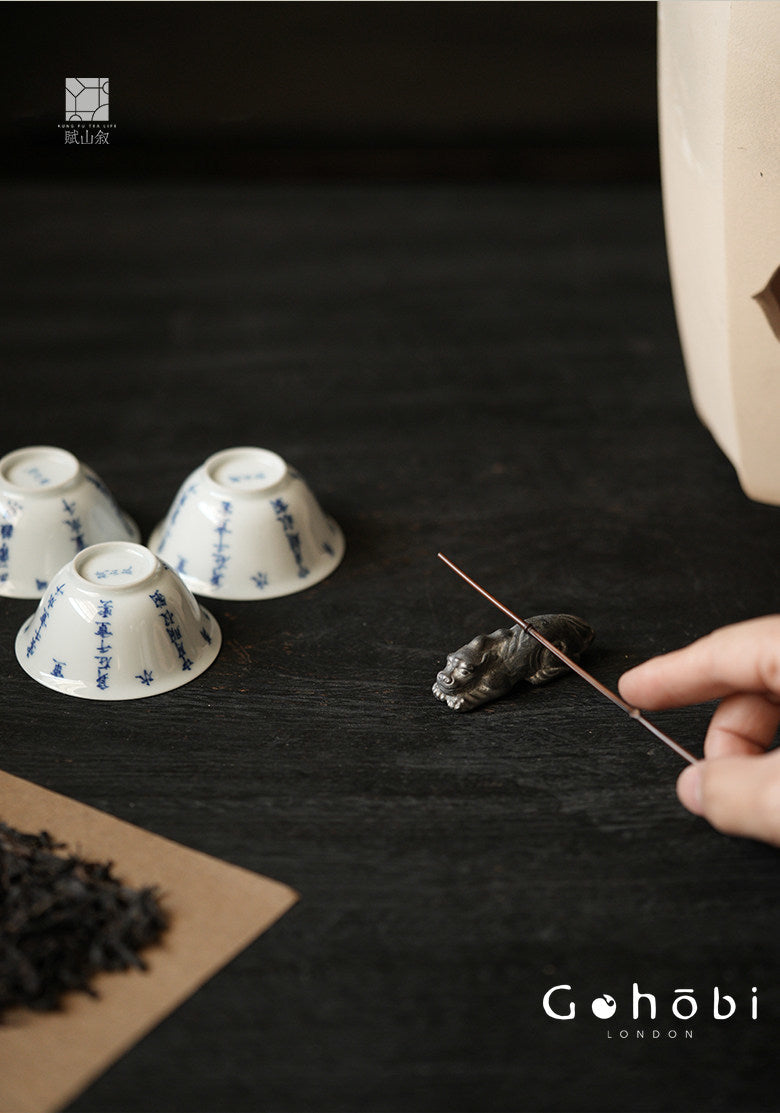 [賦山敘 x Gohobi] Gohobi Metal Tea Pet Ornament – Qilin Horse, Mandarin Duck & Pixiu Tea Table Figurine