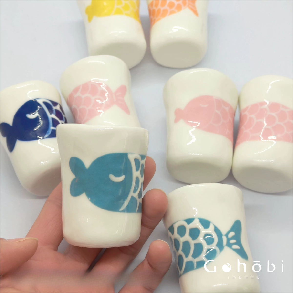 Gohobi x Little Diary Hand-Painted Fish Ceramic Coffee Cup