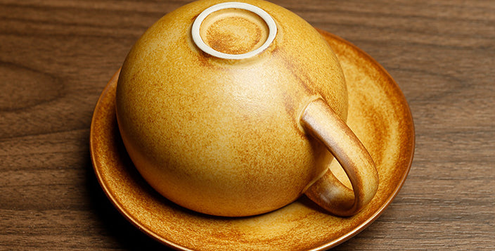 Gohobi Japanese Handmade Coffee Cup with Saucer 007