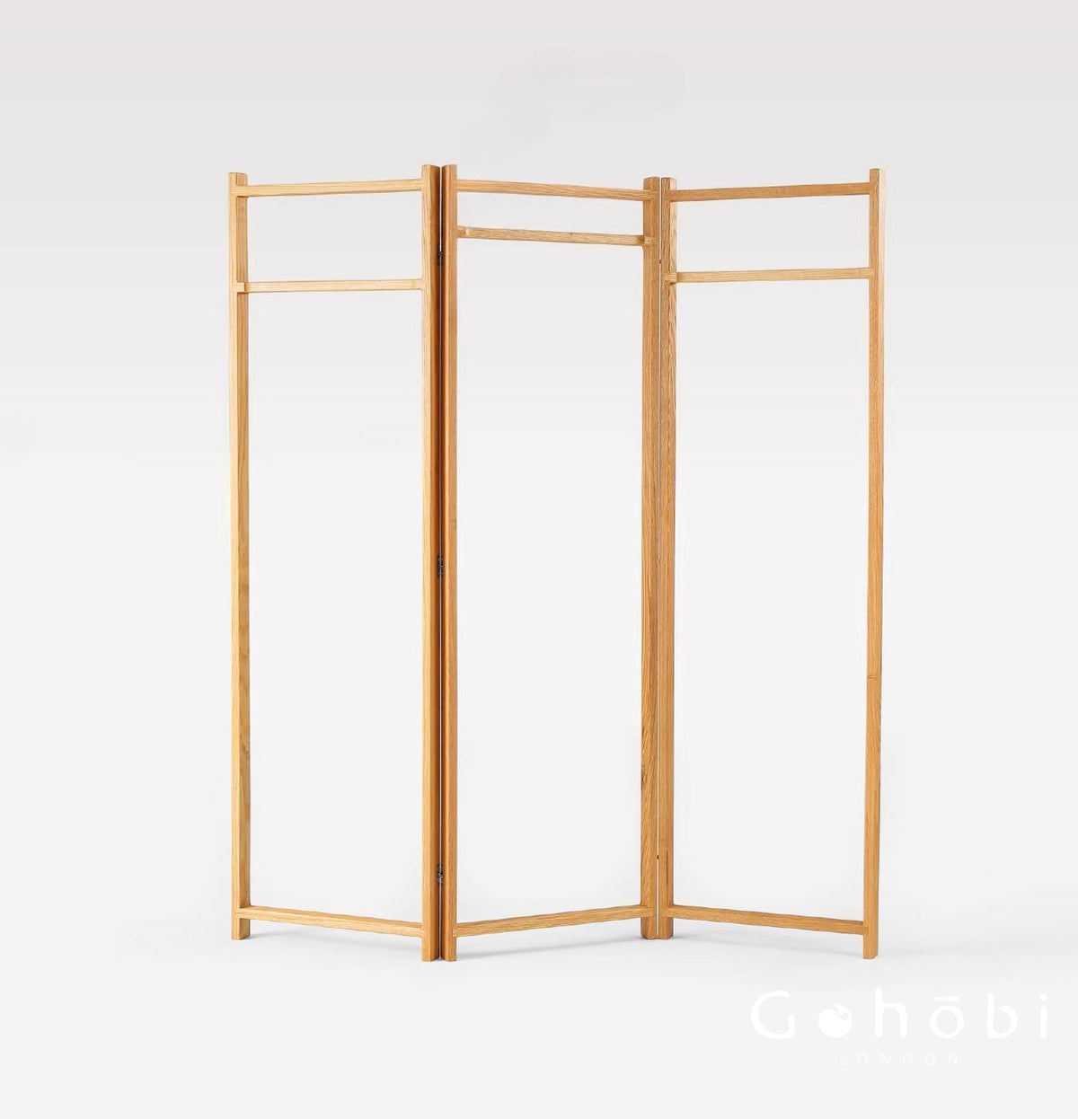 Gohobi Solid Wood Screen Coat Rack – Red Oak or Black Walnut Folding Hanger with Three or Four Panel Options | FSC Certified Furniture