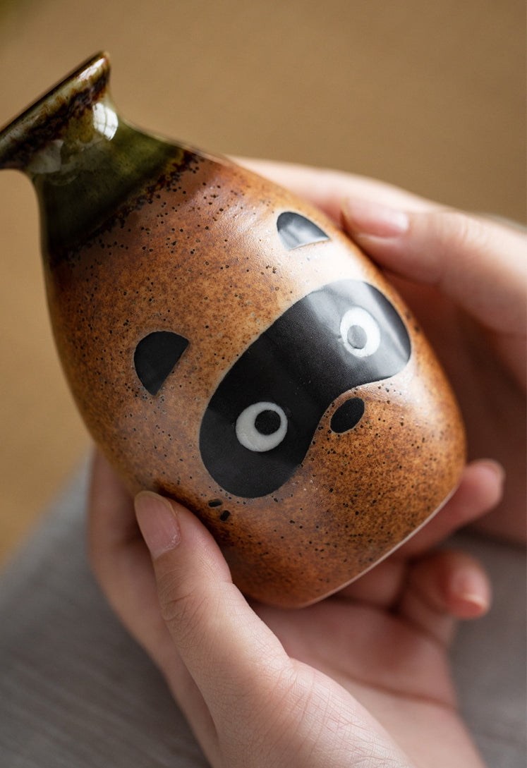 Gohobi Japanese Raccoon Sake Set Tea Set [Made In Japan]