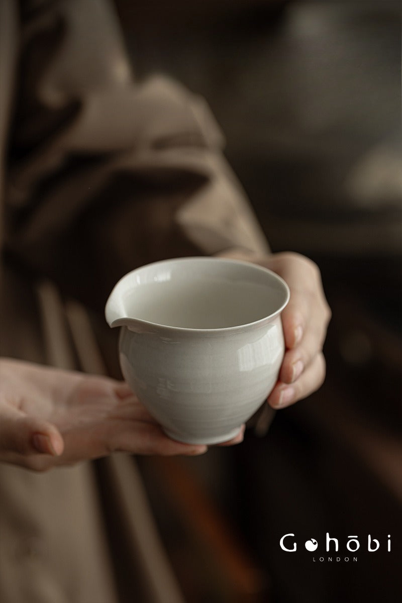 Gohobi Wood Ash Glaze Fair Cup – Handmade Ceramic Gongfu Tea Pitcher