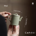 [賦山敘 x Gohobi] Gohobi Monochrome Glaze Ceramic Teapot – Pear Shape Bamboo Handle Gongfu Tea Pot