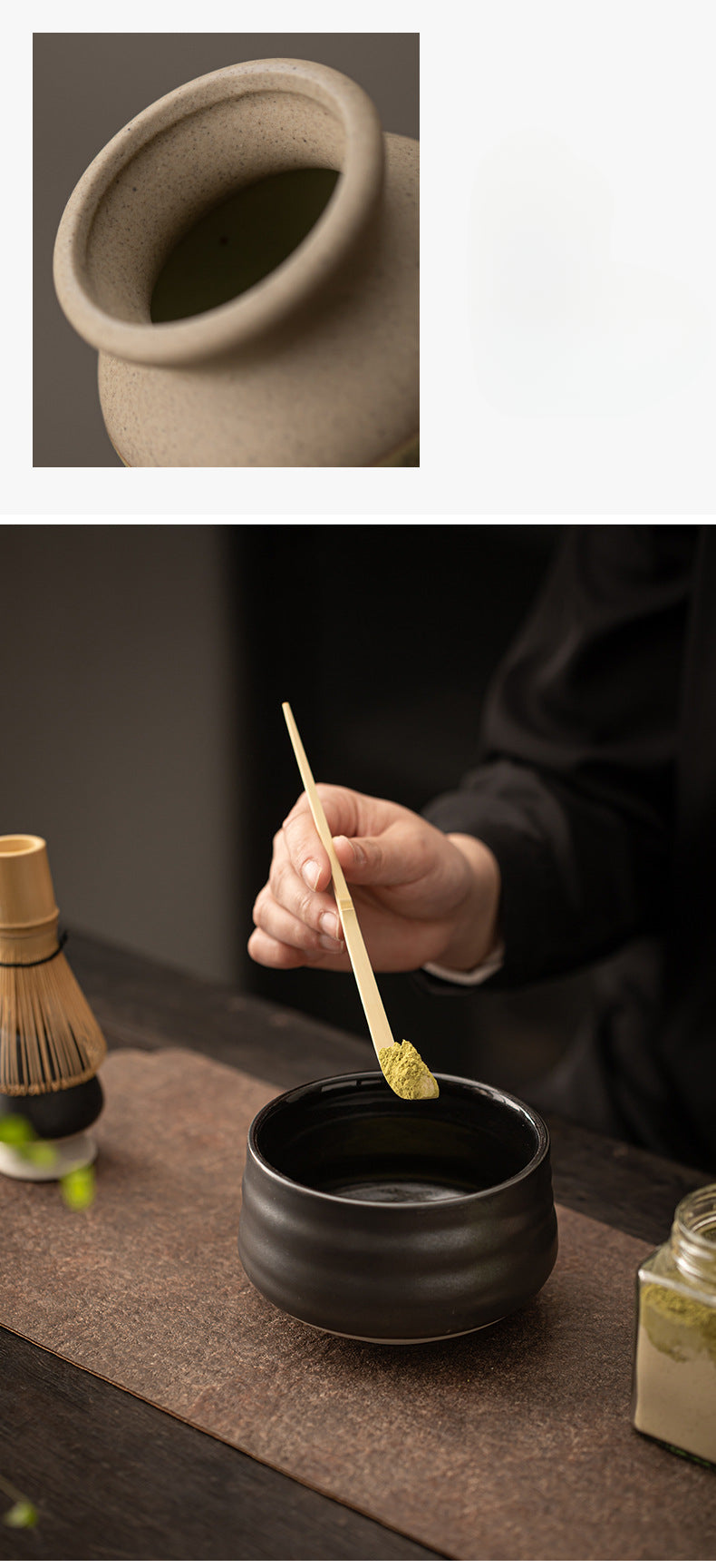 Gohobi Classic Ceramic Bowl Matcha Set