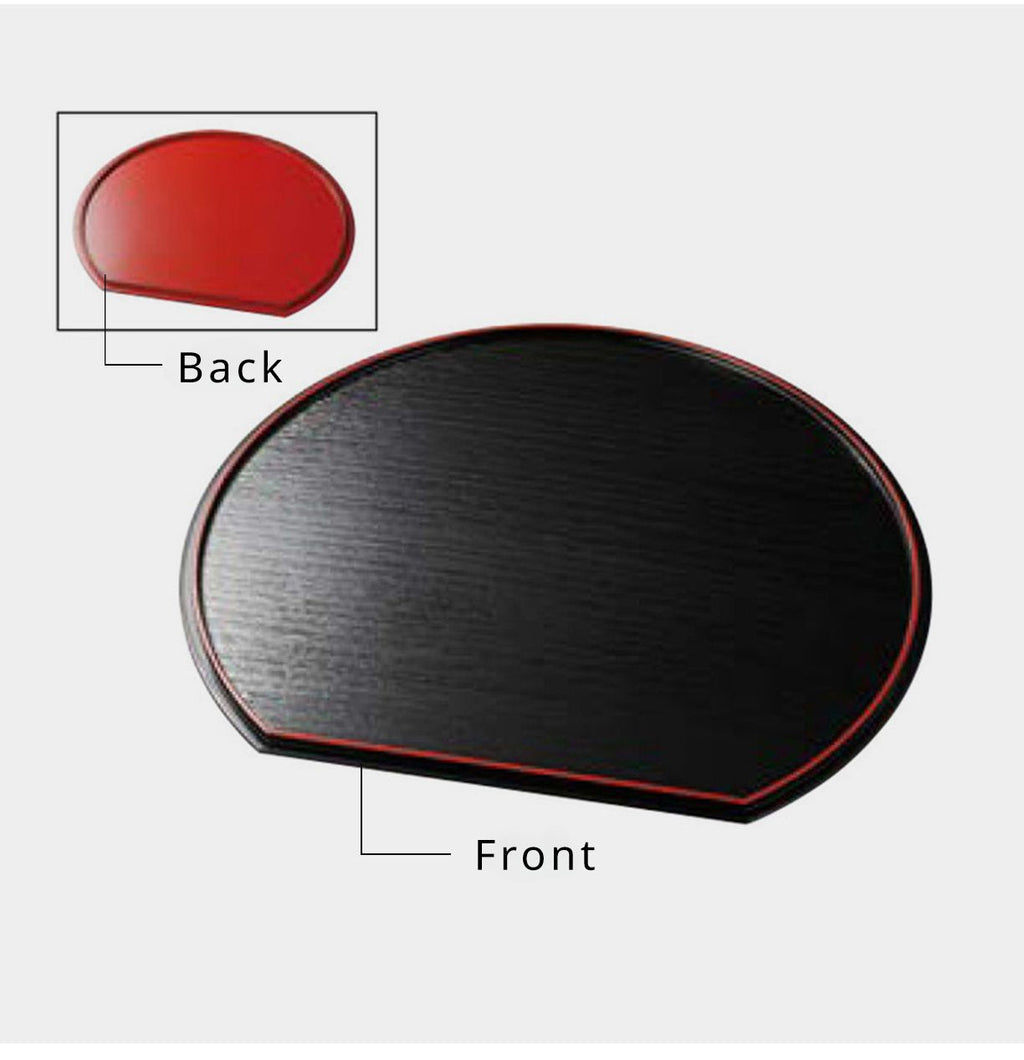 Gohobi Japanese Resin Half-Moon Dinner Plate Decorative Tray [Made In Japan]