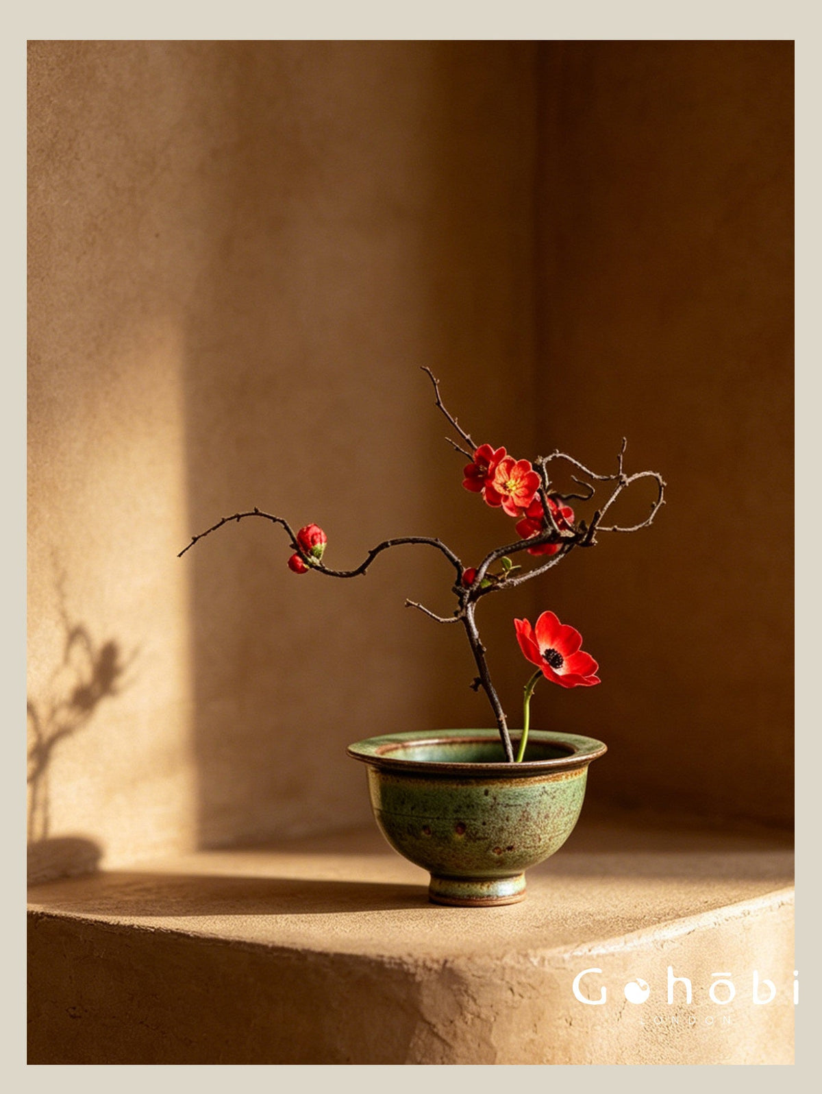 Gohobi Japanese Ikebana Mini Ceramic Vase – Jingdezhen Wabi-Sabi Hydroponic Plant Vessel