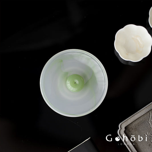 Gohobi Spring Shadow Glazed Incense Holder – Ceramic Ash Catching Incense Tray