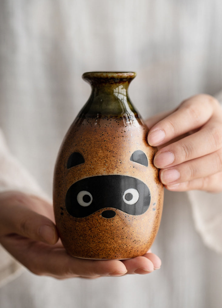 Gohobi Japanese Raccoon Sake Set Tea Set [Made In Japan]