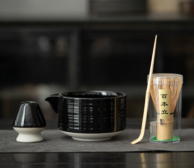 Gohobi Colourful Ceramic Bowl Matcha Set