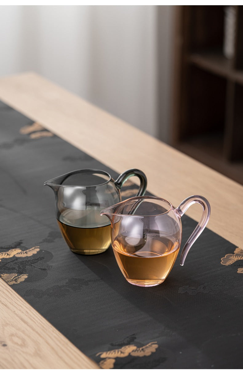 Gohobi Handmade Colourful Handle Glass Pitcher