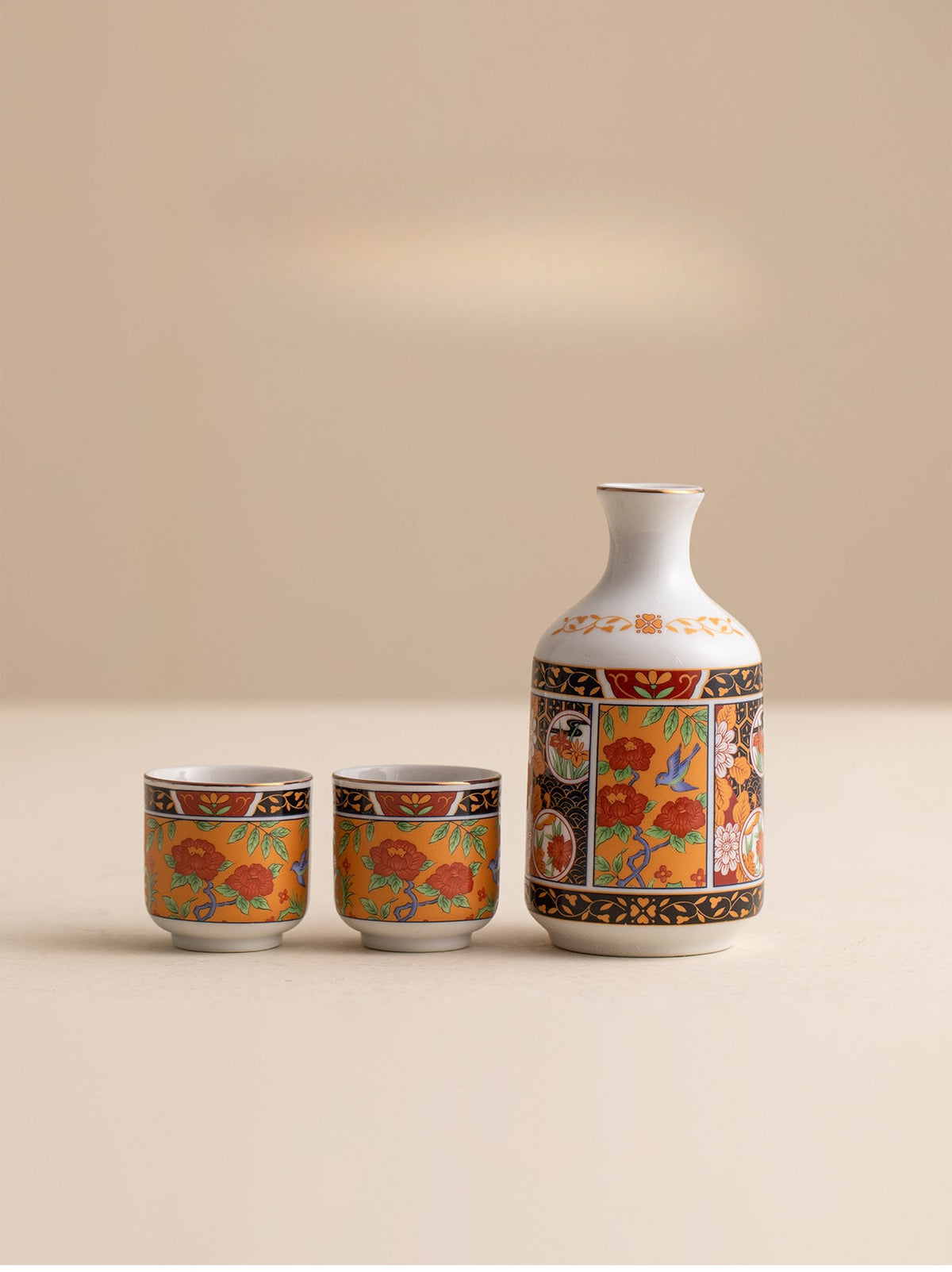 Gohobi Japanese Hasama Burnt Ceramic Hip Flask Set Tea Set Sake Set [Made In Japan]
