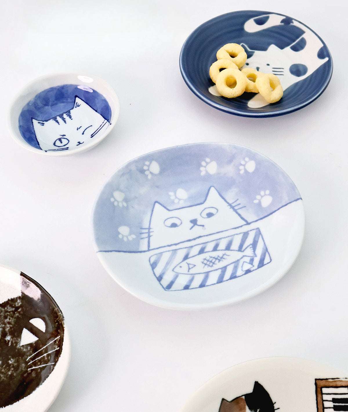 Gohobi Japanese Cats Plate [Made In Japan]
