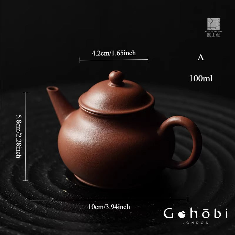 [賦山敘 x Gohobi] Gohobi Yixing Zhu Clay Teapot – Handmade Zisha Gongfu Tea Pot Original Ore