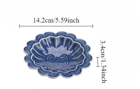 Gohobi Traditional Japanese Glazed Fruit Nuts Small Plate - Chrysanthemum 001