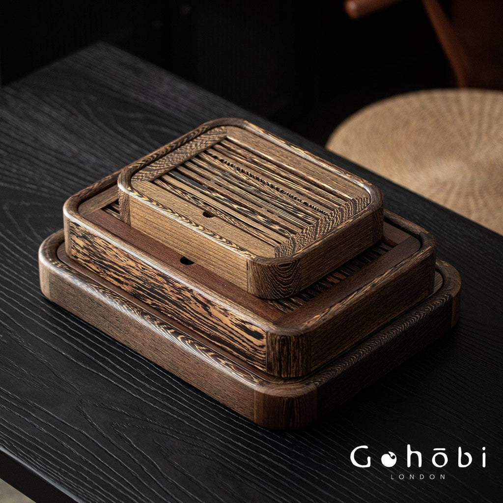 Gohobi Solid Wood Water Storage Tea Tray – Chinese Gongfu Tea Table Tray