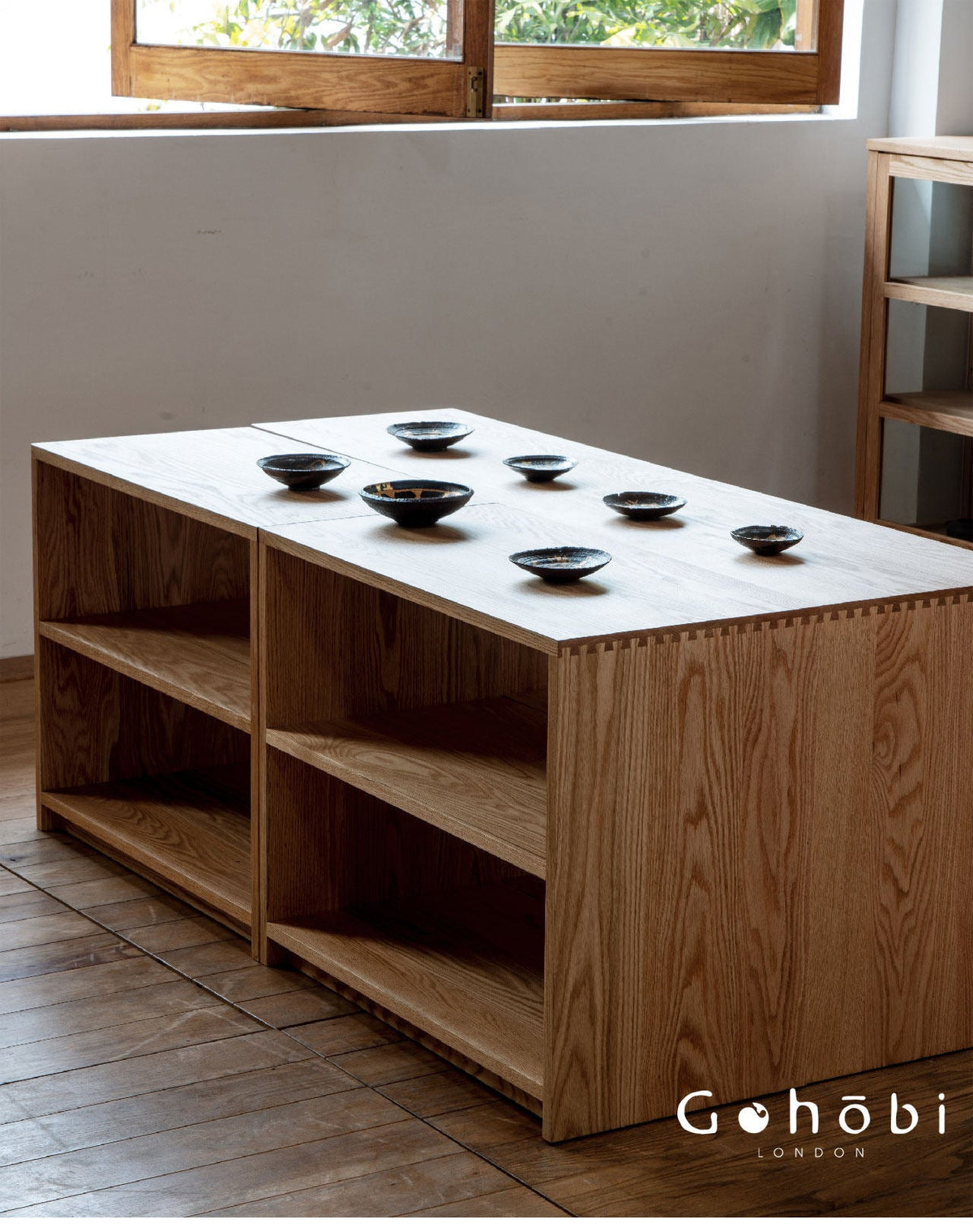 Gohobi Handmade Solid Wood Display Cabinet – Studio Storage Display Collection Cabinet | FSC Certified Furniture