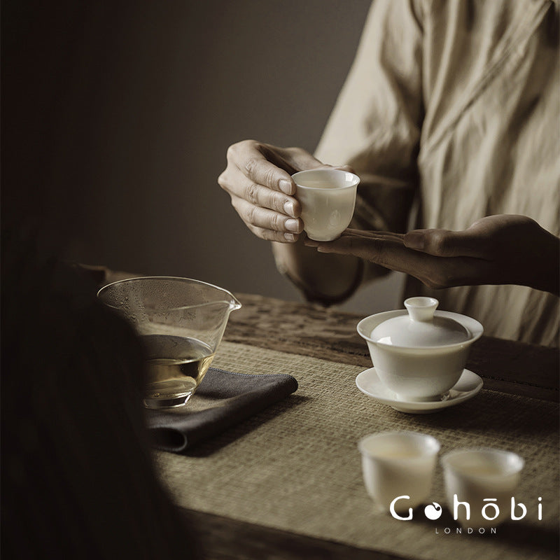 Gohobi Pure White Porcelain Aroma Cup – Gongfu Tea Tasting Smell Cup