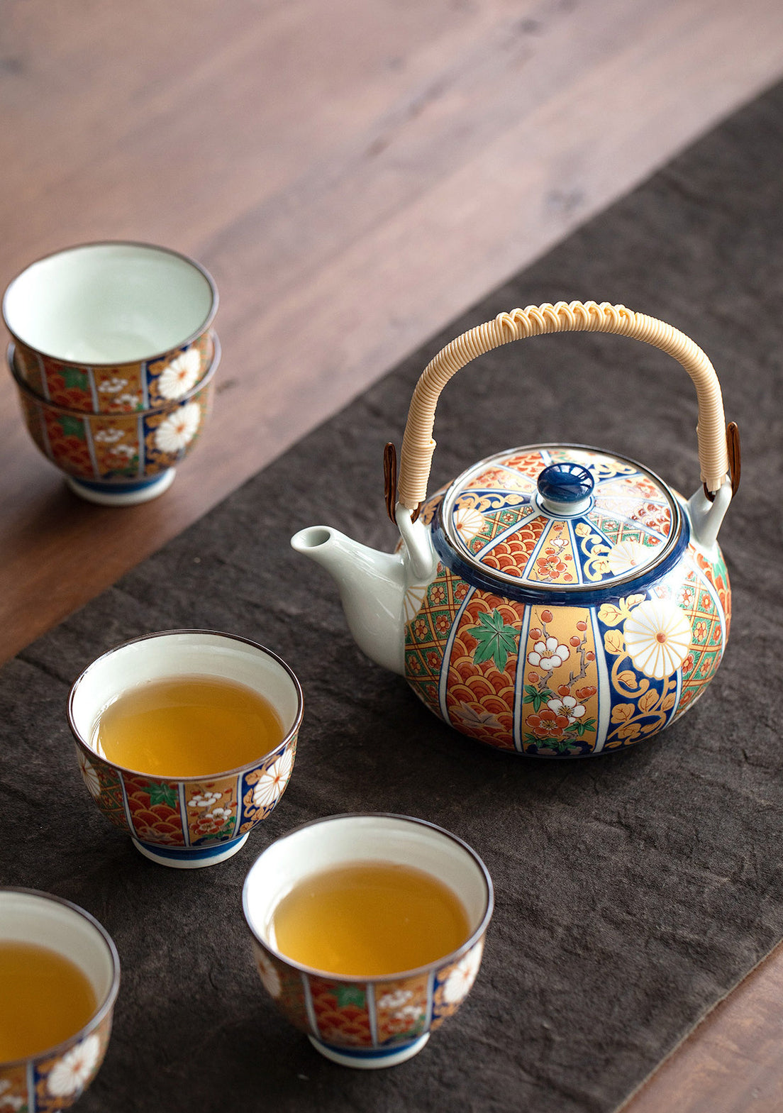 Gohobi Japanese Ancient Imari Tea Set [Made In Japan]