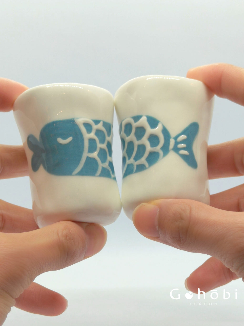Gohobi x Little Diary Hand-Painted Fish Ceramic Coffee Cup