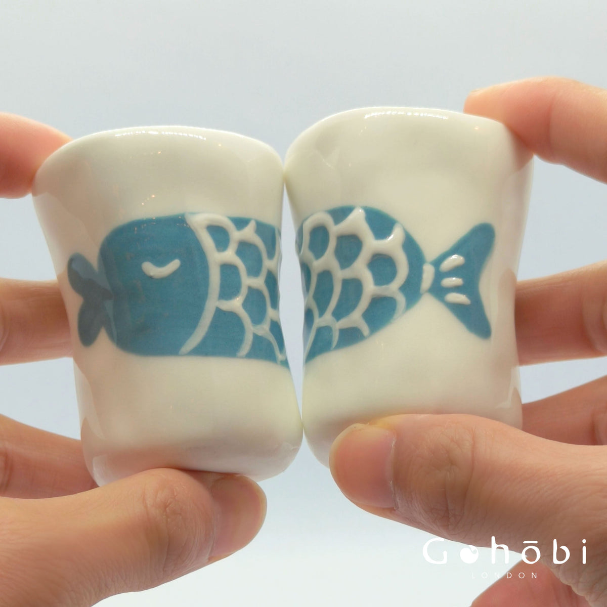 Gohobi x Little Diary Hand-Painted Fish Ceramic Coffee Cup